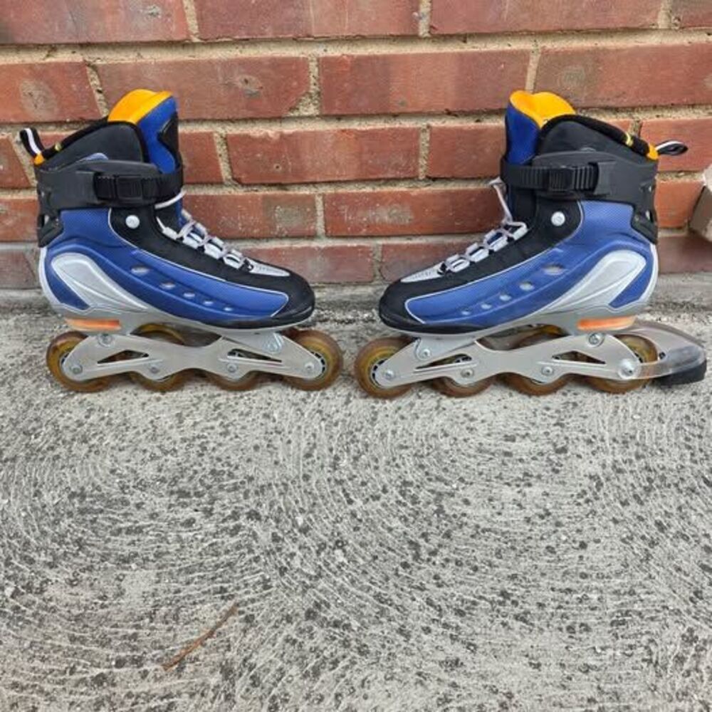 Nike Endorphin Inline Skates Women 9 Men 7.5 Blue Silver 78mm Alu Lite Vintage